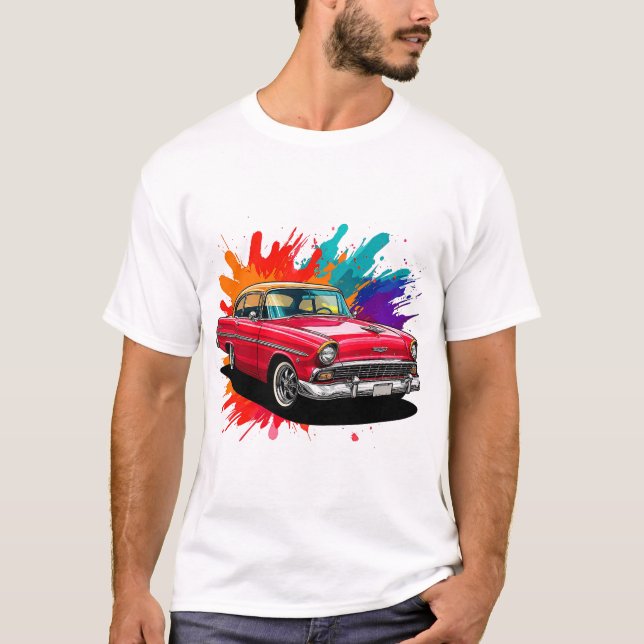 T-shirt Voiture Vintage Classique (Devant)