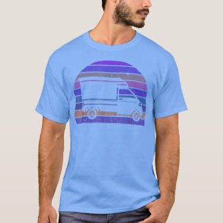 T-shirt Voiture Vintage Rétro Mini Camion Silhouette Autom