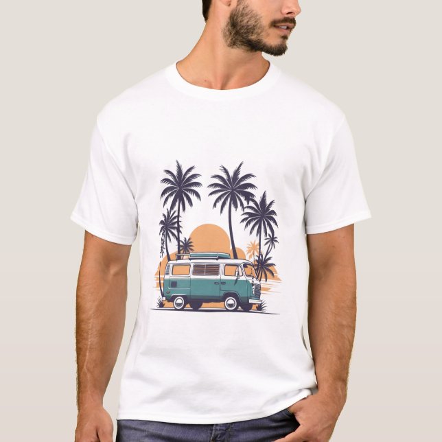T-shirt Voiture Vintage - Tee graphique rétro pour (Devant)