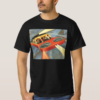 T-shirt Voiture volante de science-fiction vintage