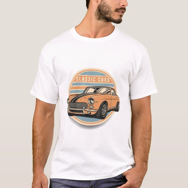 T-shirt voitures classiques (Devant)