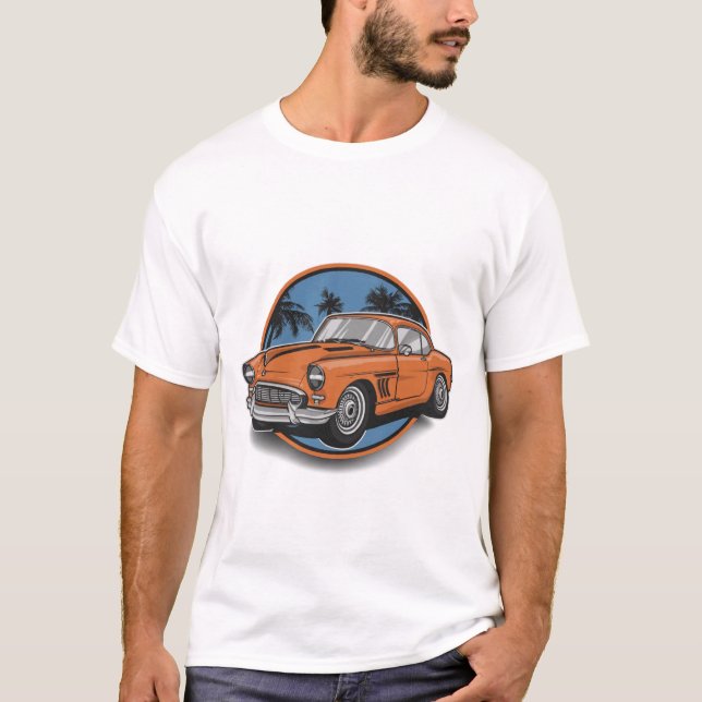 T-shirt voitures classiques (Devant)