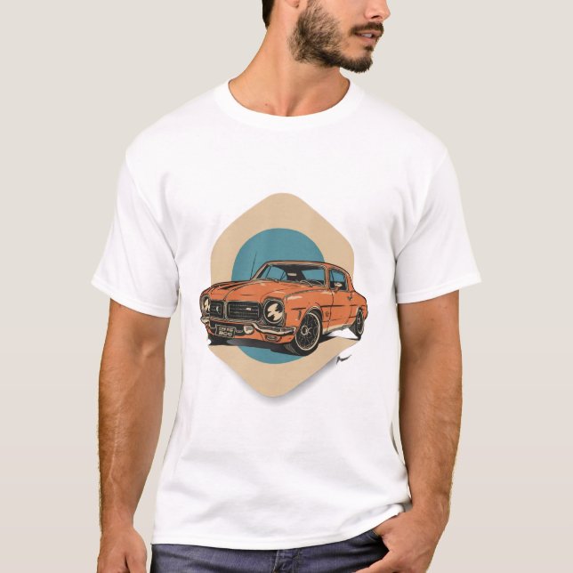 T-shirt voitures classiques (Devant)