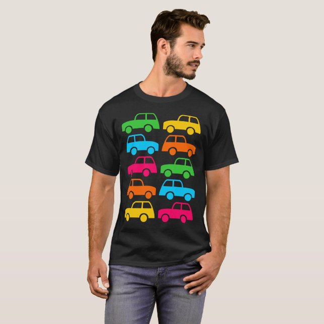 T-shirt Voitures colorées (Devant entier)