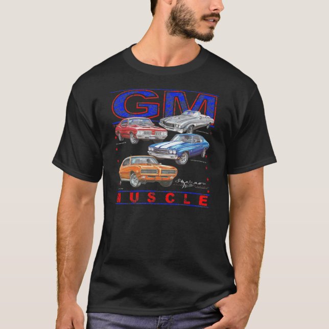 T-shirt Voitures de muscle de GM (Devant)