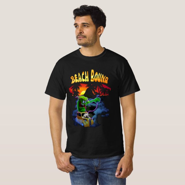 T-shirt Voitures de plage classiques vintage Hotrods (Devant entier)