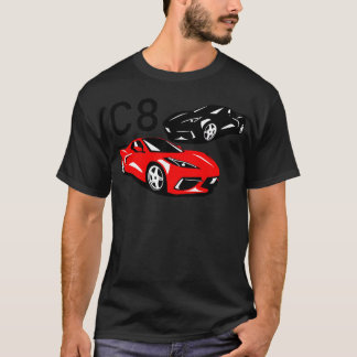 T-shirt Voitures dual sport avec C8 vintage