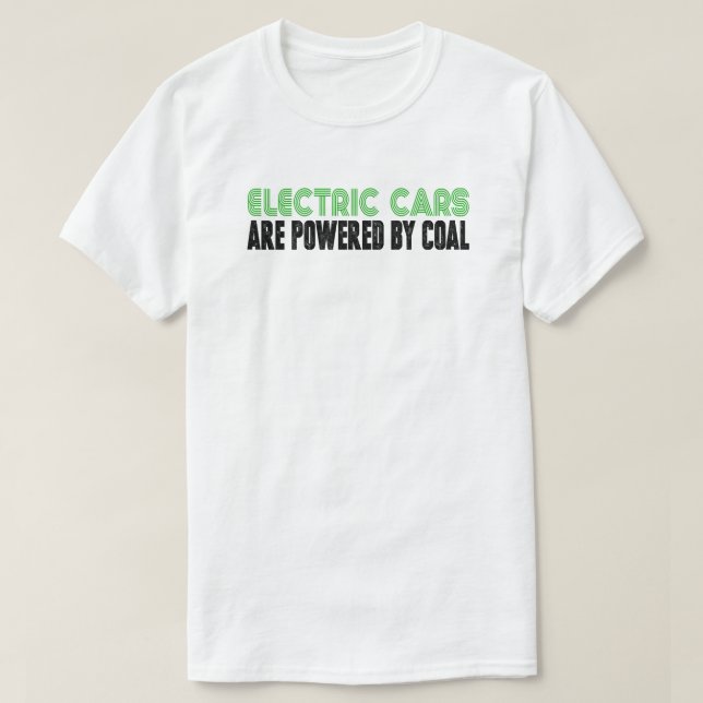 T-shirt Voitures Électriques Alimentées Par La Lutte Contr (Design devant)