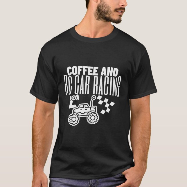 T-shirt Voitures Éloignées Courses Café Et Voitures Rc (Devant)