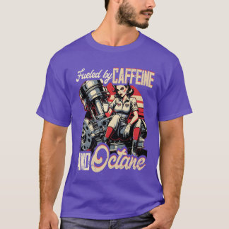 T-shirt Voitures Petrolhead Alimentées Par Caféine Et Octa
