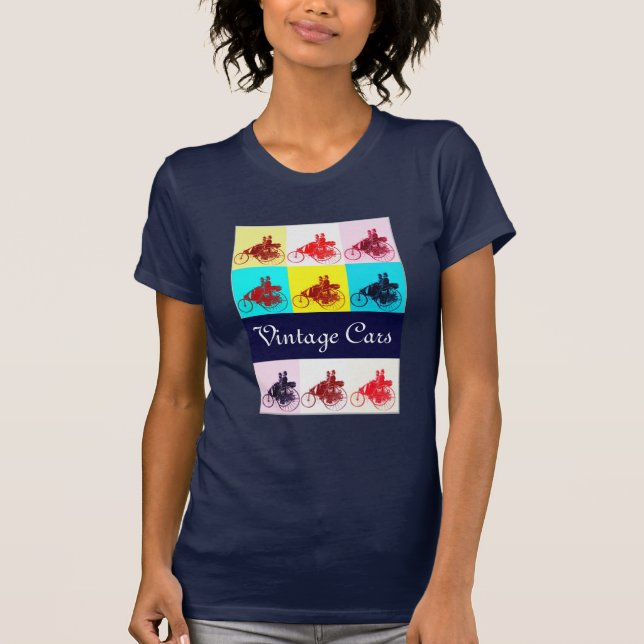 T-shirt Voitures Vintage Rassembler Pop Art (Devant)