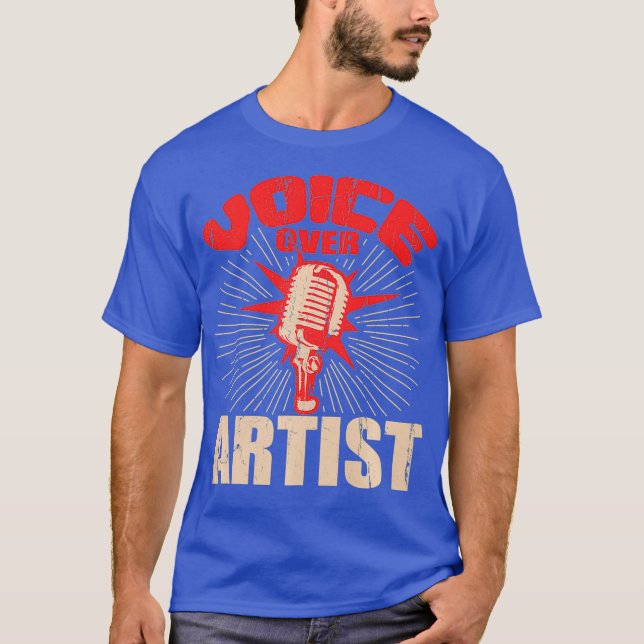 T-shirt Voix sur artiste Microphone Acteur Cadeau (Devant)