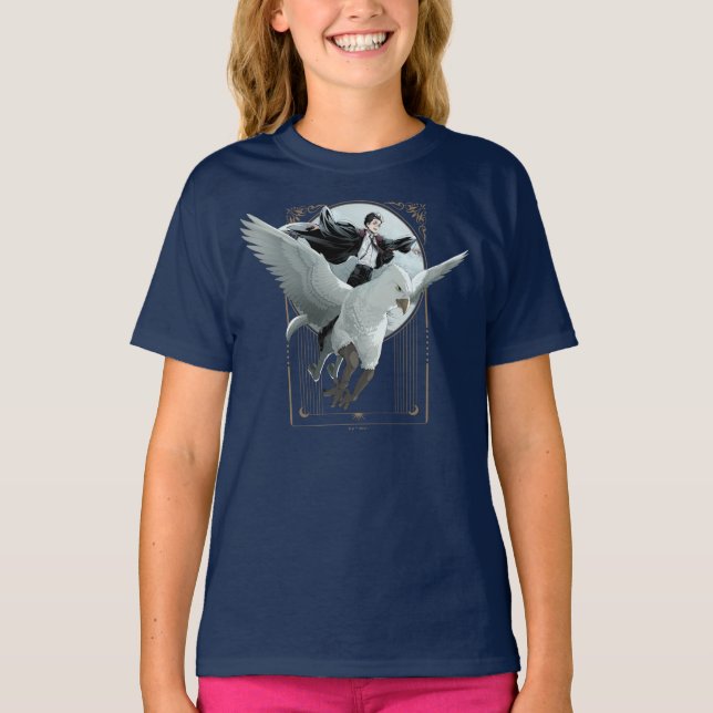 T-shirt Vol Anime HARRY POTTER™ avec Buckbeak (Devant)