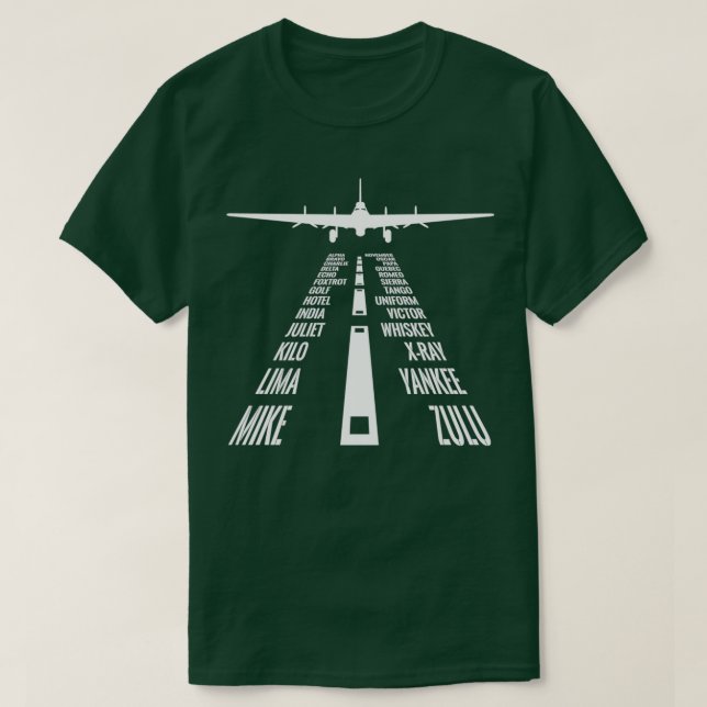 T-shirt Vol B17 Forteresse Pilote Atterrissage phonétique  (Design devant)