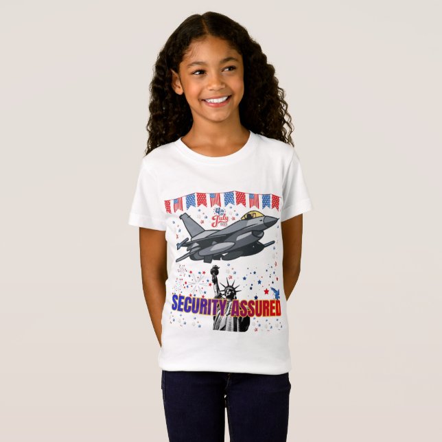 T-Shirt Vol blanc de l'aigle de la liberté (Devant entier)