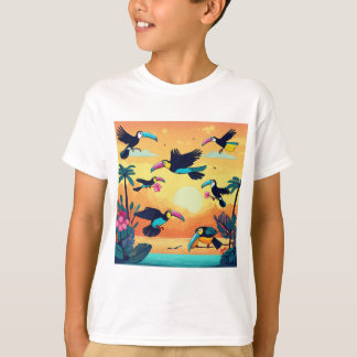 T-shirt Vol de fantaisie : Les Toucans de dessin