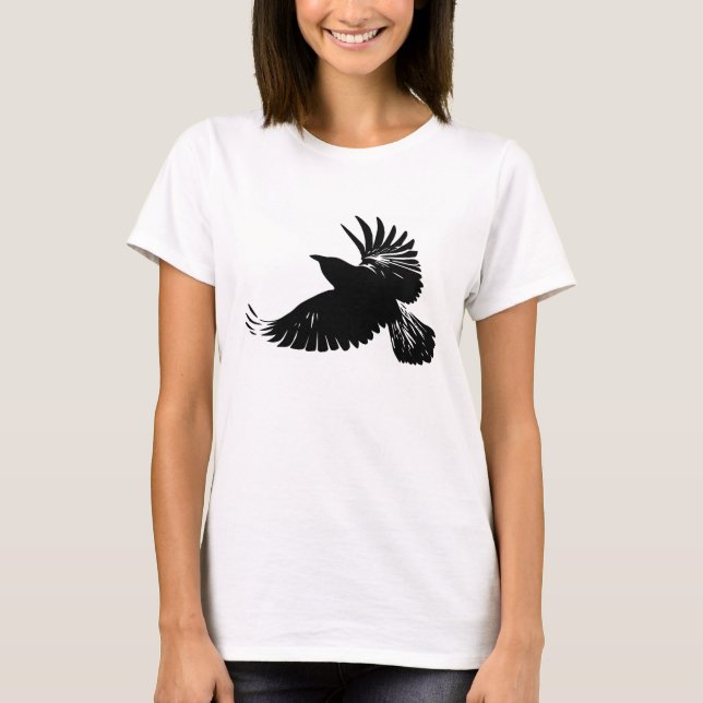 T-shirt Vol de Raven - corneille sauvage - belles ailes (Devant)