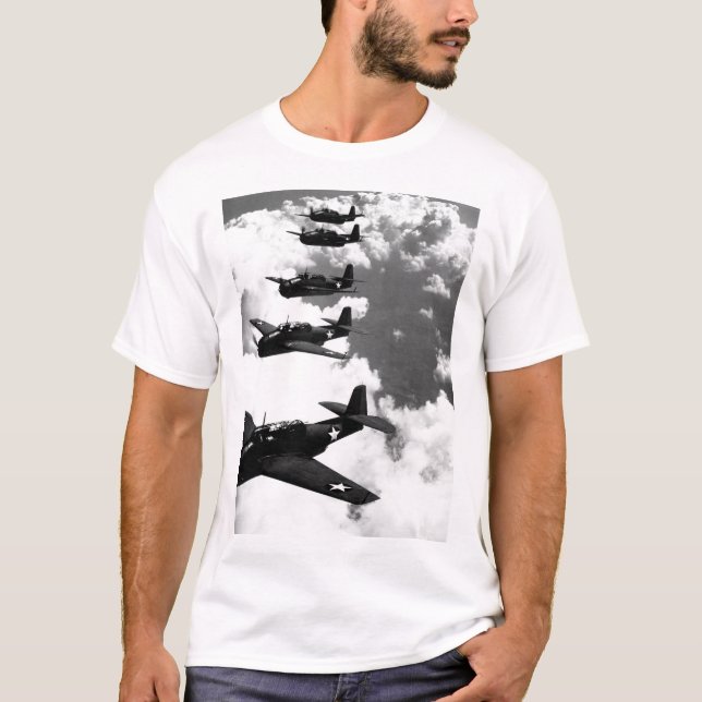 T-shirt Vol de TBF (vengeurs) dans l'image formation_War (Devant)