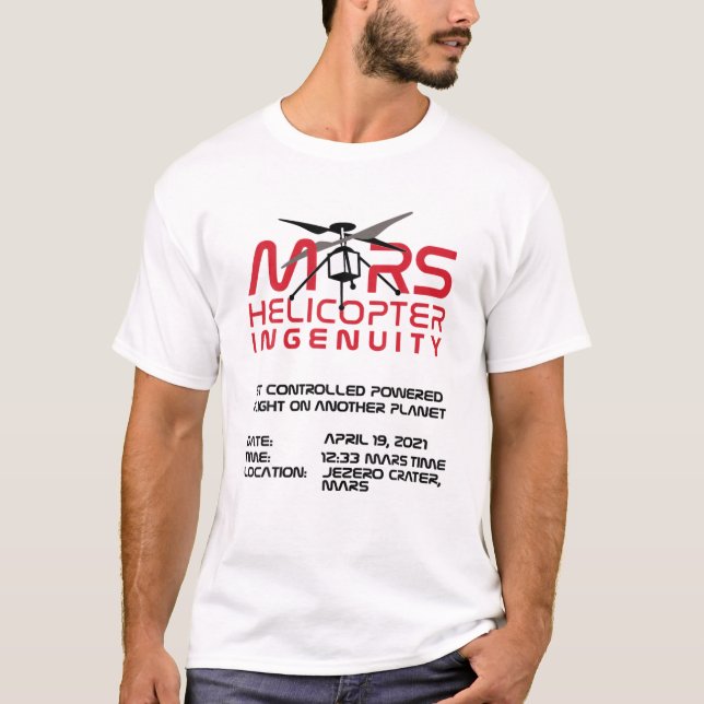 T-shirt Vol d'hélicoptère ingénieux volant Mars 2020 Girls (Devant)