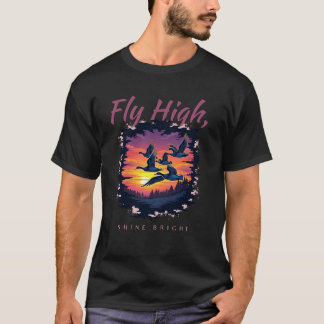 T-shirt Vol d'or : canard volant à Sunset Outfit Collec