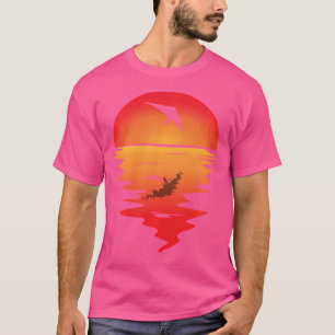 T-shirt Vol en Planeur Hang Glider Vol Vintage Coucher de 