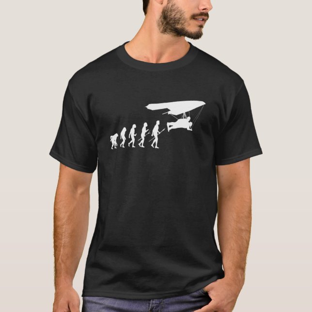 T-shirt Vol en tandem de deltaplane Evolution à deux perso (Devant)