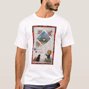 T-shirt Vol principal de citrouille un cerf-volant dans