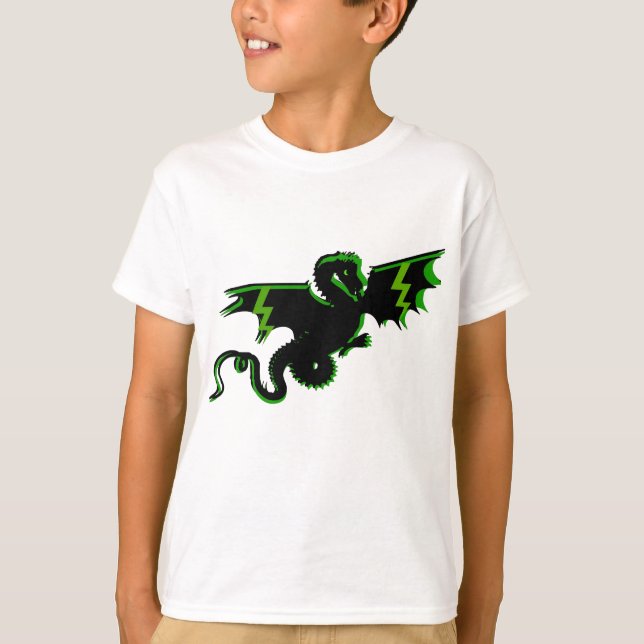 T-SHIRT VOL VERT DE DRAGON DE FOUDRE (MEILLEURE RÉCOMPENSE (Devant)