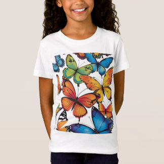 T-Shirt Vol Whimsical : Une Merveilleuse Papillon Vibrant