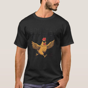 T-shirt Volailles en mouvement dessin de poulet drôle qui