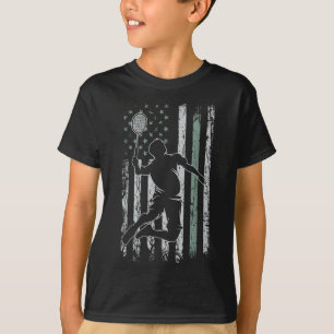 T-shirt Volant de badminton Rétro Drapeau Usa 4 Juillet Ba