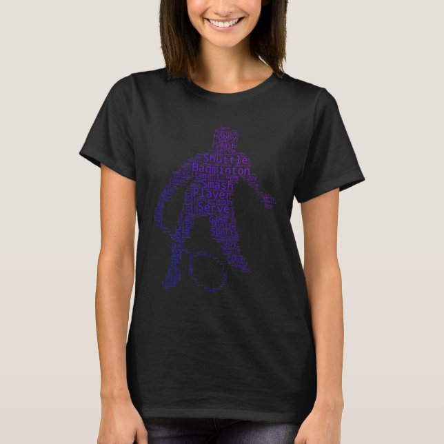 T-shirt Volant de squash badminton femmes hommes  (Devant)