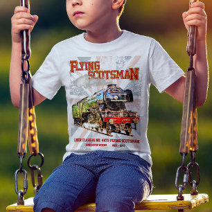 T-shirt Volant Scotsman Steam Train Anglais Locomotive