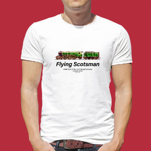 T-shirt Volant Scotsman Steam Train Anglais Locomotive