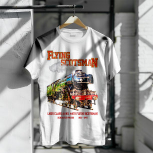 T-shirt Volant Scotsman Steam Train Anglais Locomotive