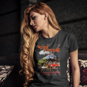 T-shirt Volant Scotsman Steam Train Anglais Locomotive