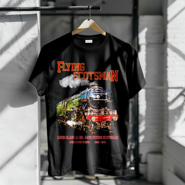 T-shirt Volant Scotsman Steam Train Anglais Locomotive (Créateur téléchargé)