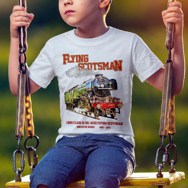 T-shirt Volant Scotsman Steam Train Anglais Locomotive (Créateur téléchargé)