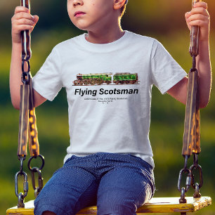 T-shirt Volant Scotsman Steam Train Anglais Locomotive
