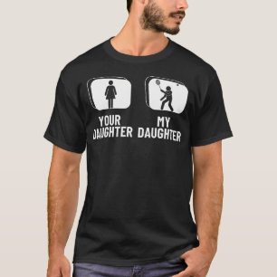 T-shirt Volant Ta Fille Ma Fille Maman Drôle Ba