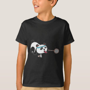 T-shirt Volants de badminton Panda Animaux