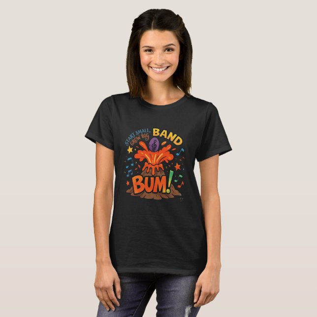 T-Shirt Volcan Band Start Small Grow Big (Devant entier)