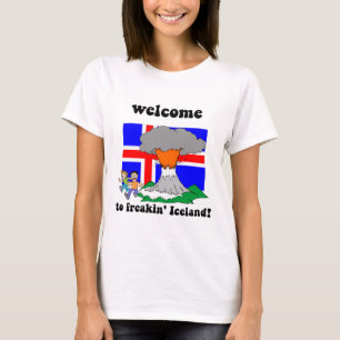 T-shirt Volcan drôle de l'Islande