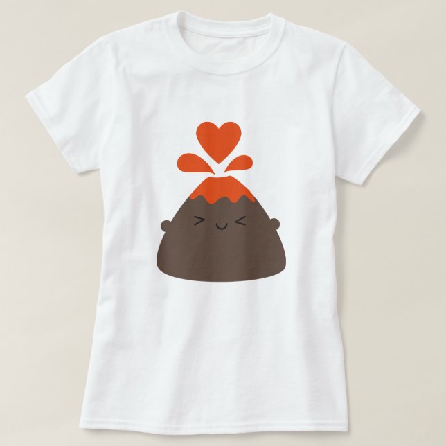 T-shirt Volcan I Lava You Kawaii (Design devant)