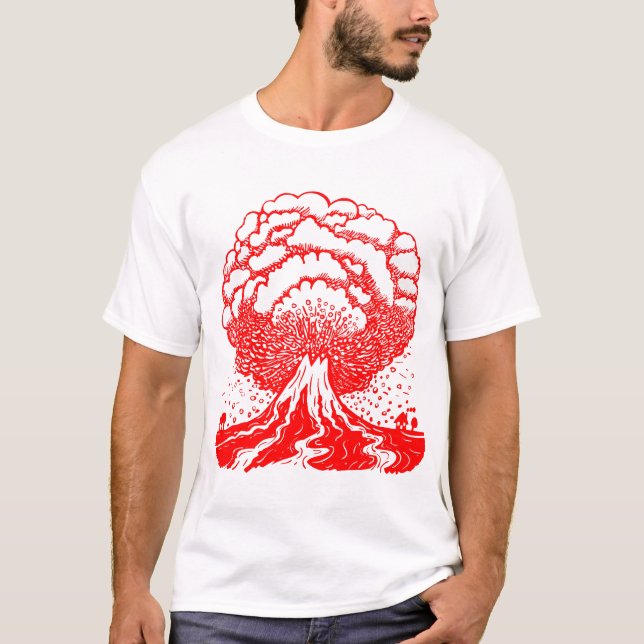 T-shirt Volcan - rouge (Devant)