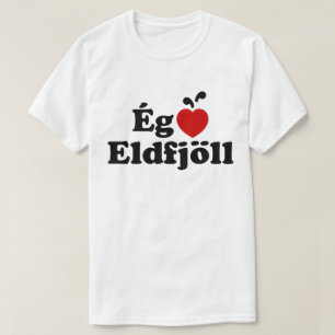 T-shirt Volcans I Heart (Love) [Ég Elska Eldfjöll]