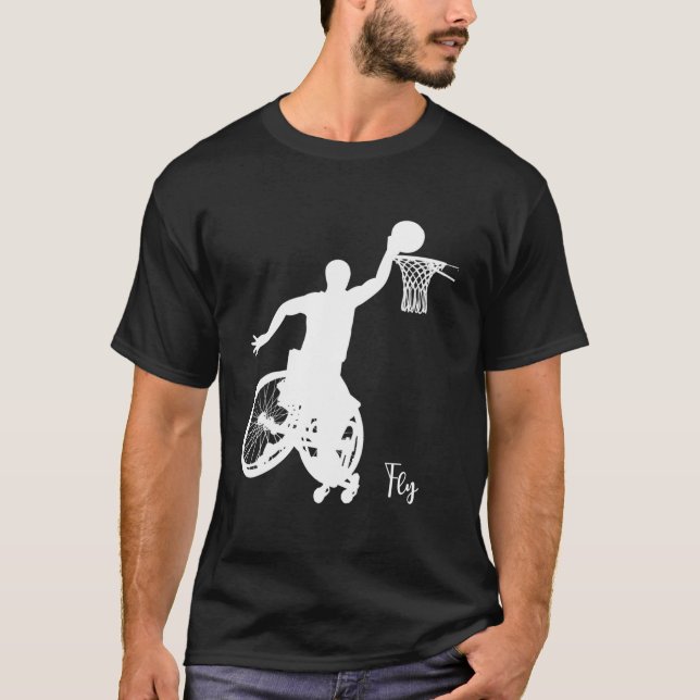 T-shirt Volée de basketball en fauteuil roulant 45 points (Devant)