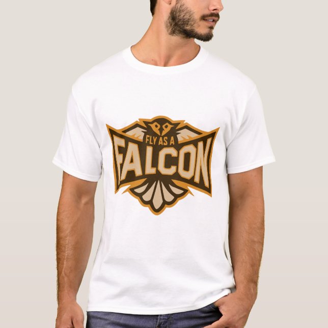T-shirt Voler Comme Un Faucon Sepia (Devant)
