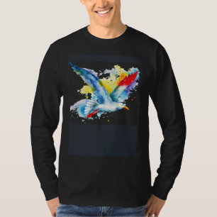 T-shirt Voler comme une mouette peinte
