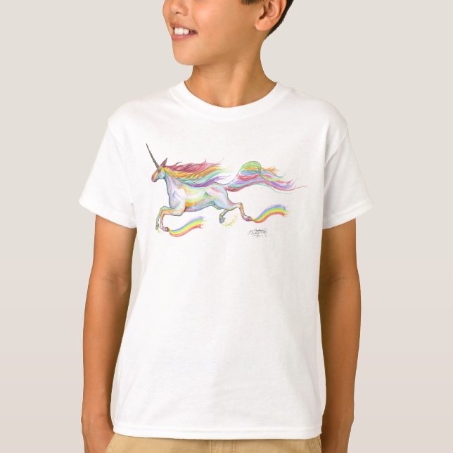T-shirt Voler de poney de cheval de Pegasus de licorne (Devant)